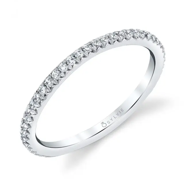 Round Cut Classic Wedding Band - Romane