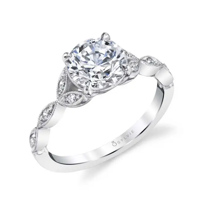 profile image of a unique oval engagement ring by Sylvie