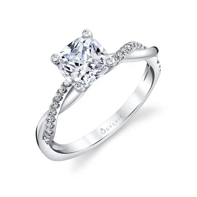 cushion cut engagement ring sylvie 