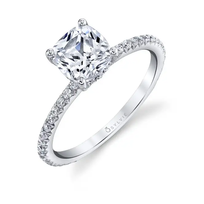 cushion cut engagement ring sylvie 