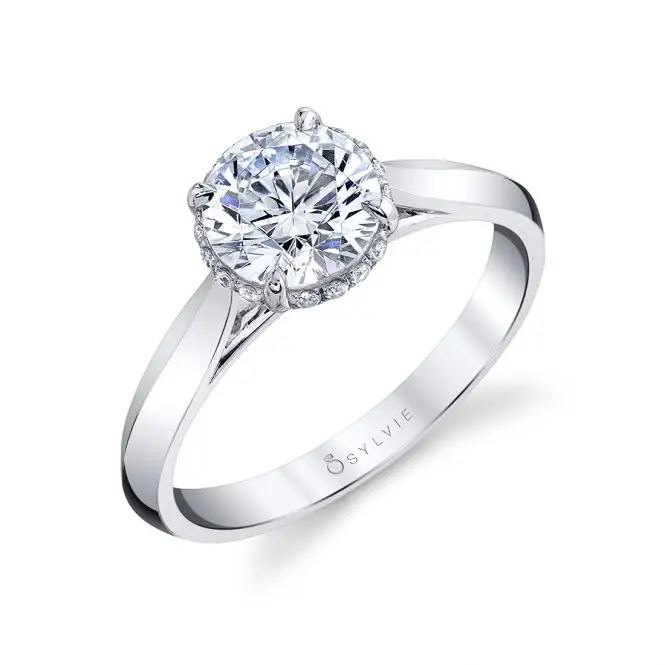 round engagement ring sylvie 