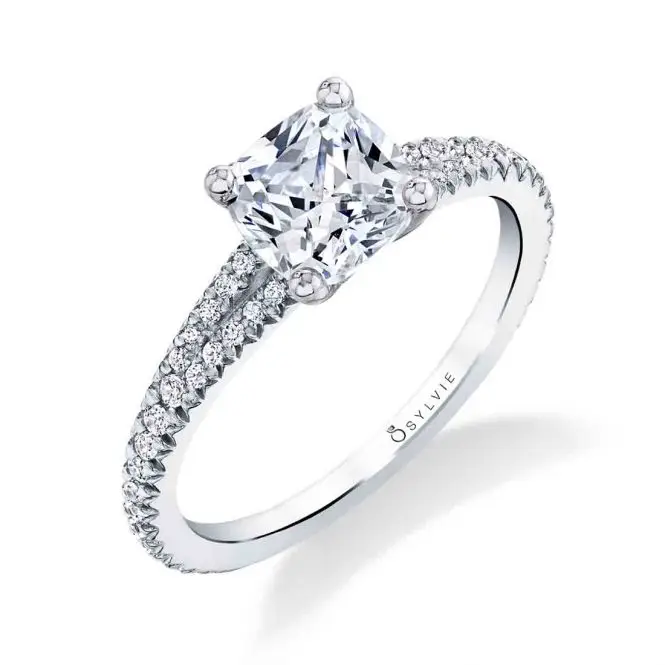 Oval Cut Classic Split Shank Engagement Ring - Romane