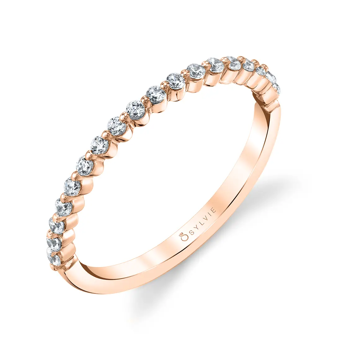 White Gold Stackable Wedding Band - Lifestyle Image - Lifestyle Image