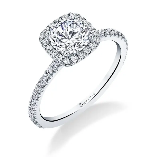 Platinum 0.64ct Total Oval Cut Centre with Single Halo & Diamond Shoulders  Ring - Diamonds from Faith Jewellers UK