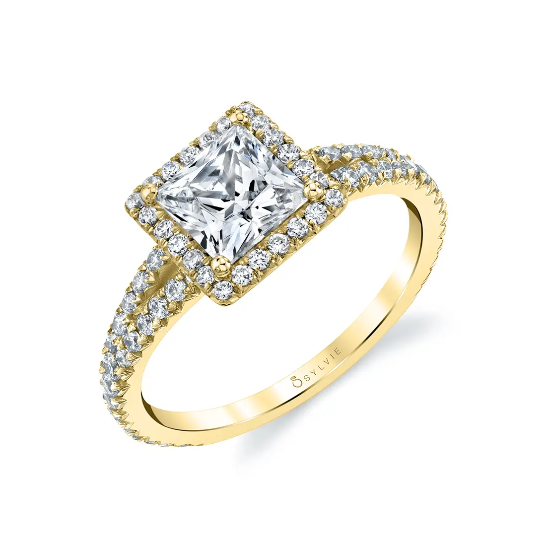 Princess Cut Engagement Ring - Genevieve - Sylvie Jewelry