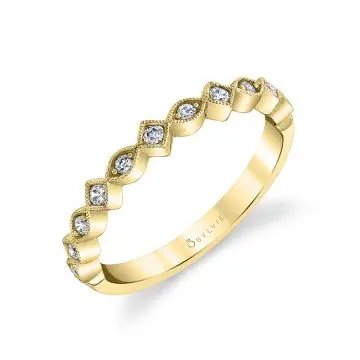 White Gold Stackable Wedding Band