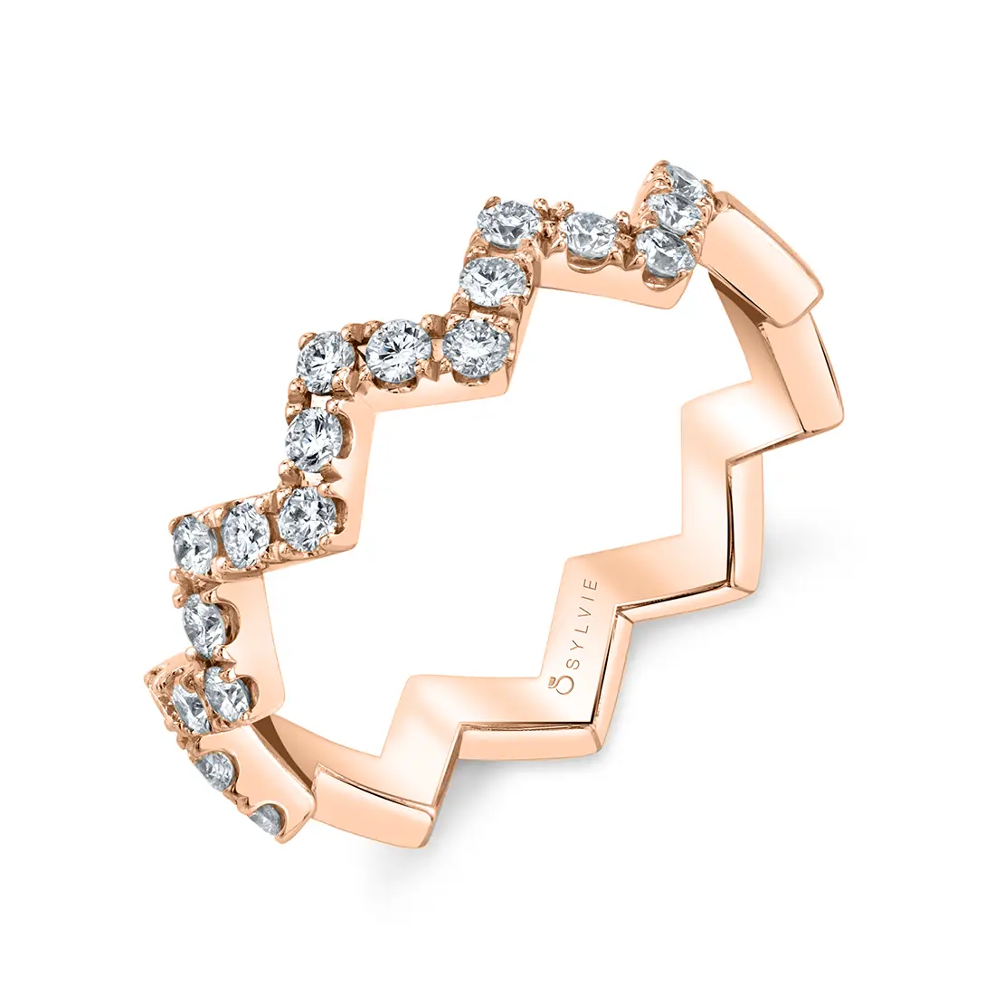 White Gold Unique Modern Diamond Ring - Lifestyle Image