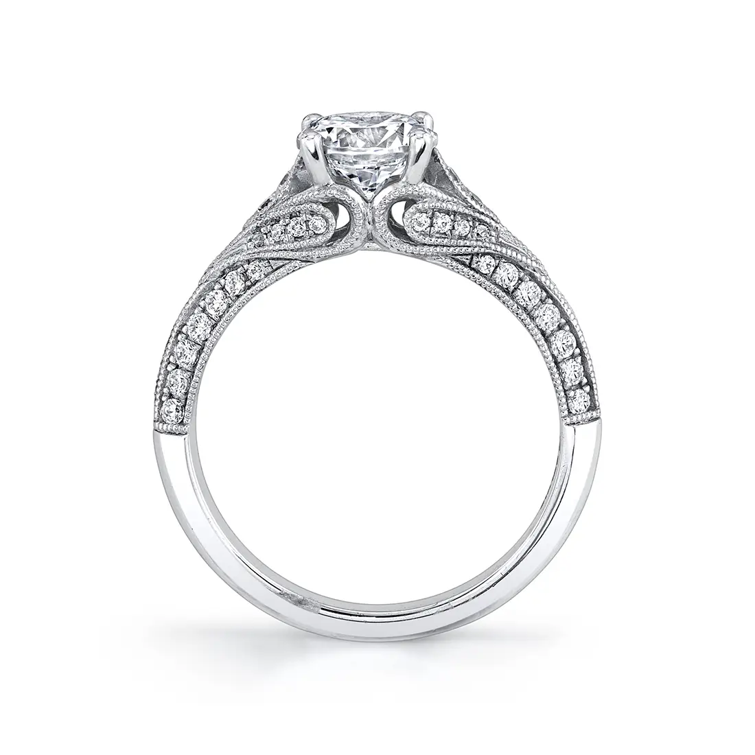 Round Cut Antique Engagement Ring - Livia