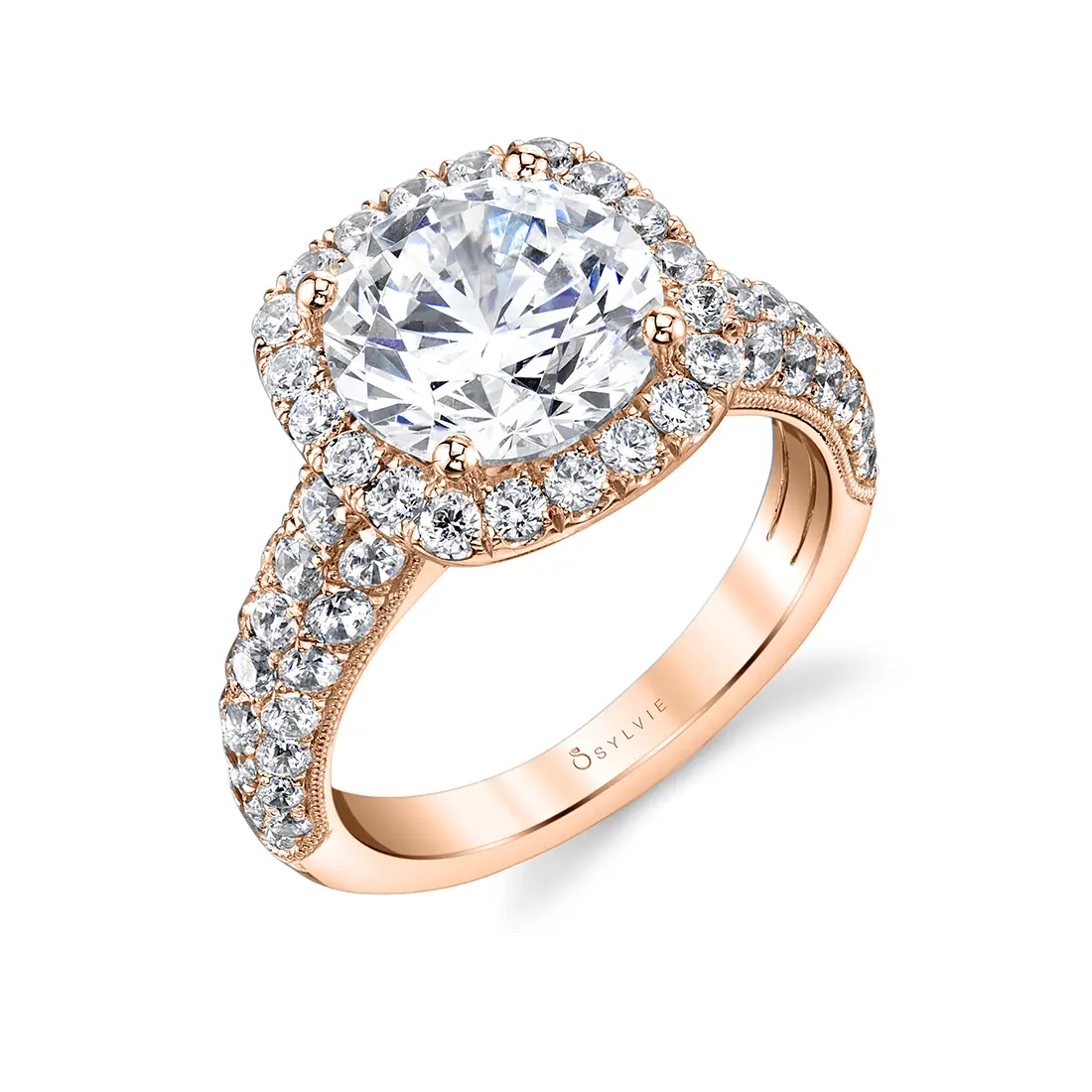 Sylvie Vintage Inspired Halo Engagement Ring S1409 – Chalmers Jewelers