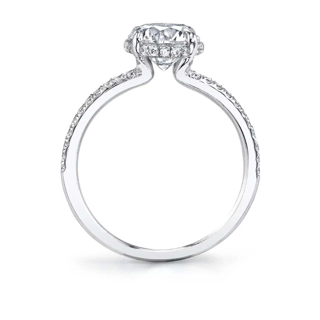 Profile Image of Hidden Halo Ring Serena in White Gold - Serena