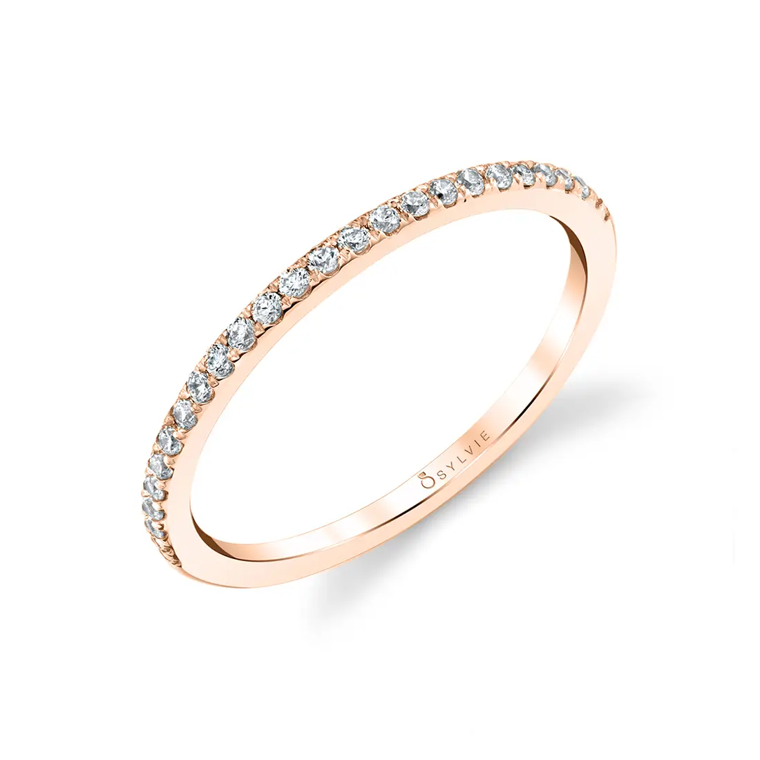 Thin Wedding Band in Rose Gold