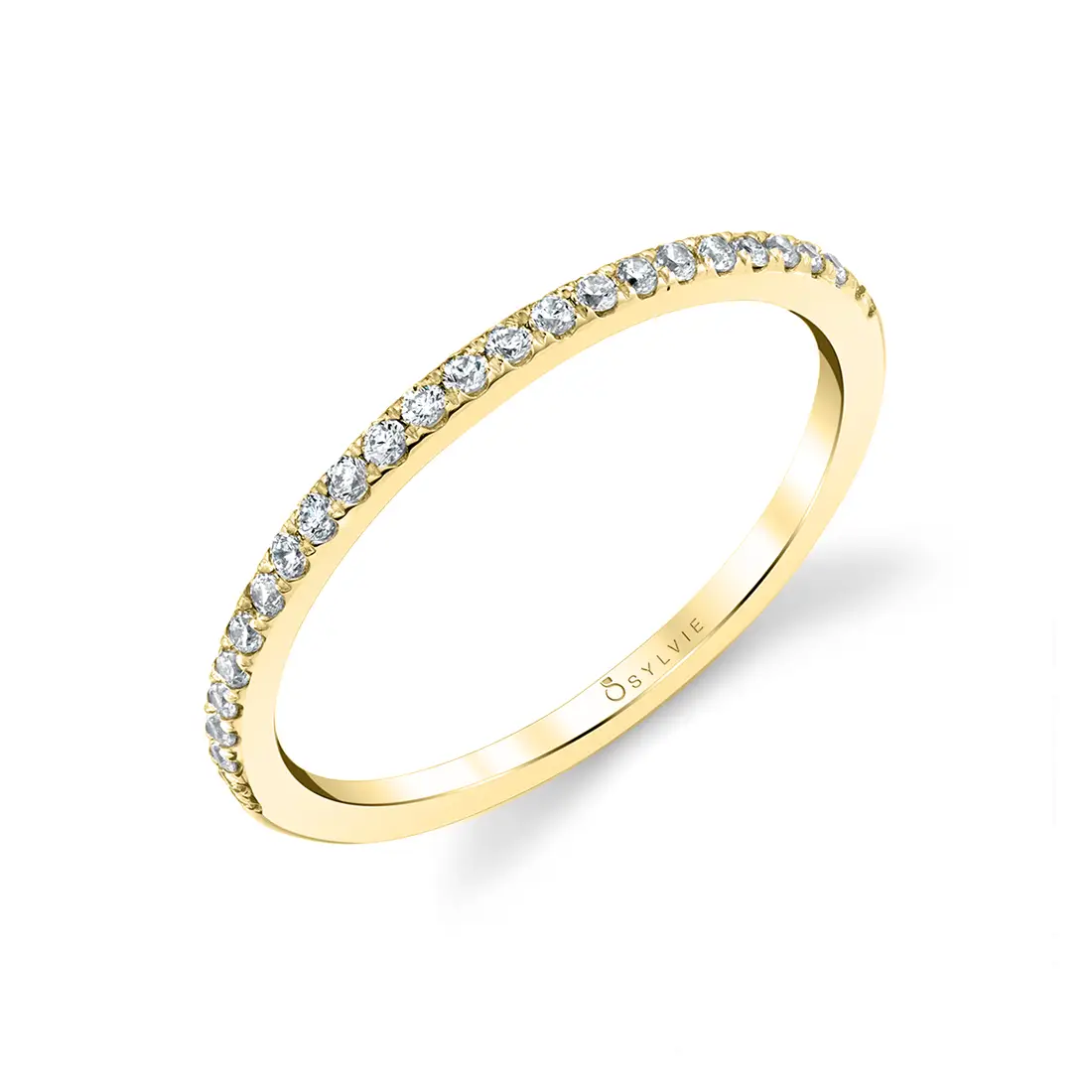Thin Wedding Band in Yellow Gold