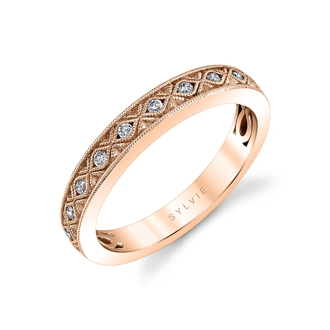 Antique Rose Gold Wedding Band 