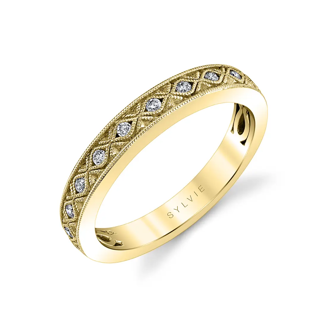 Yellow Gold Antique Wedding Band