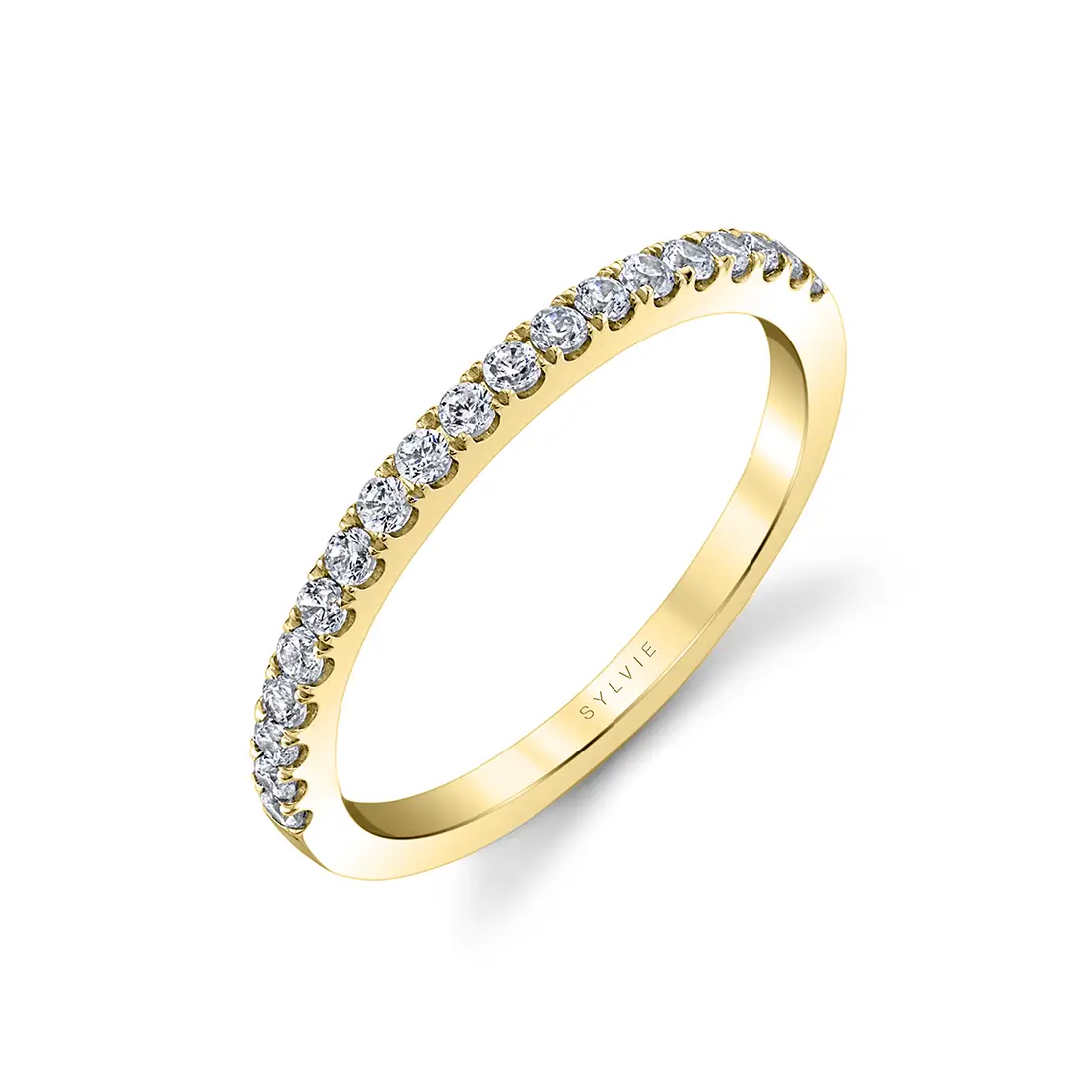 Diamond Wedding Band in Yellow Gold 