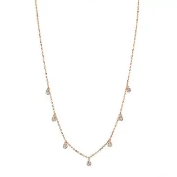 White Gold Diamonds by the Yard Necklace - .75 Carats