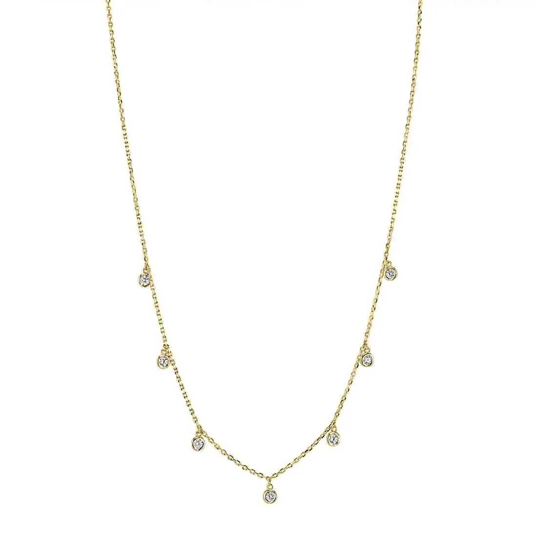 Diamond by the yard necklace gold online