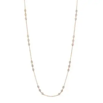 White Gold Diamonds by the Yard Necklace - 1.35 Carats