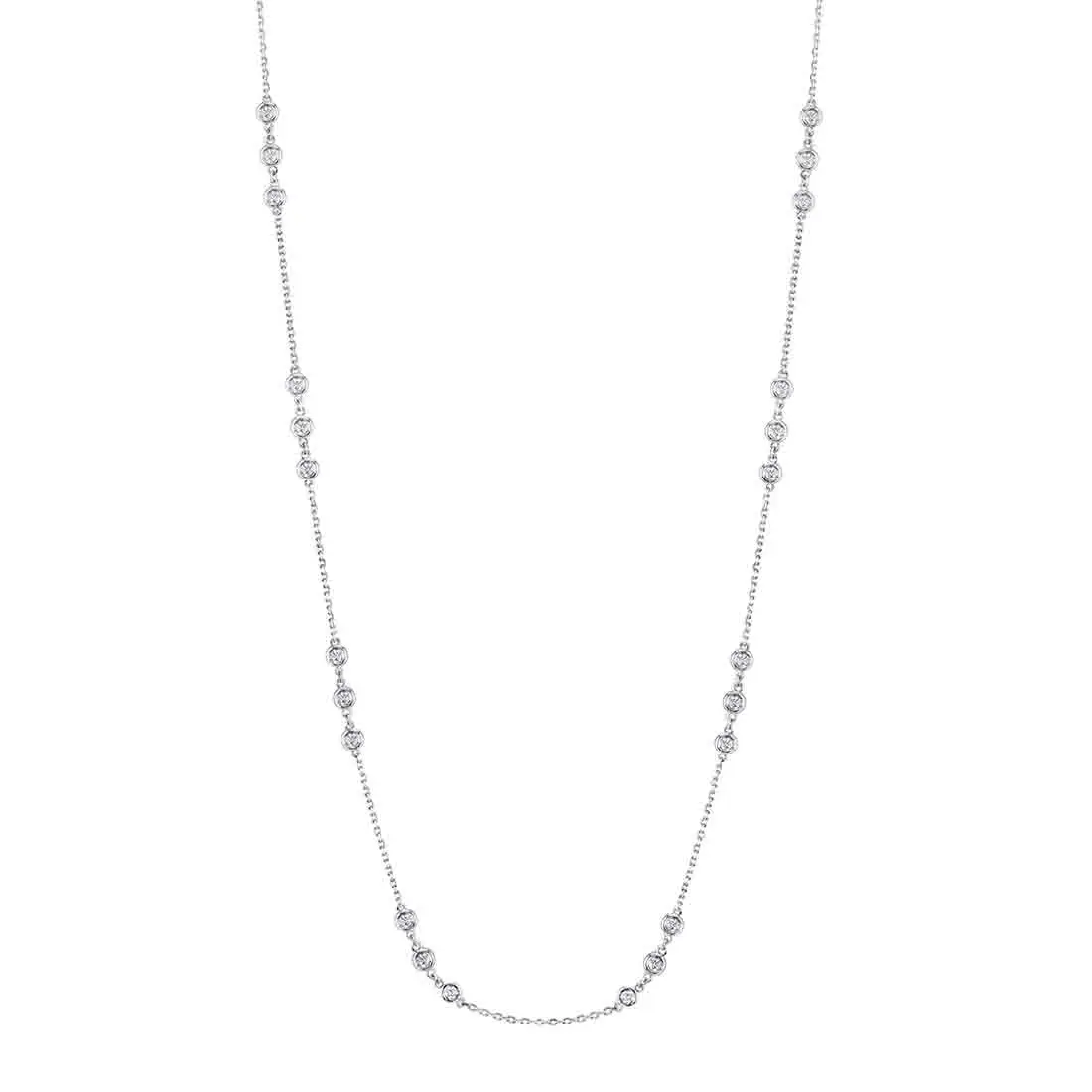 Split Oval Link & Double Thin Chain Necklace