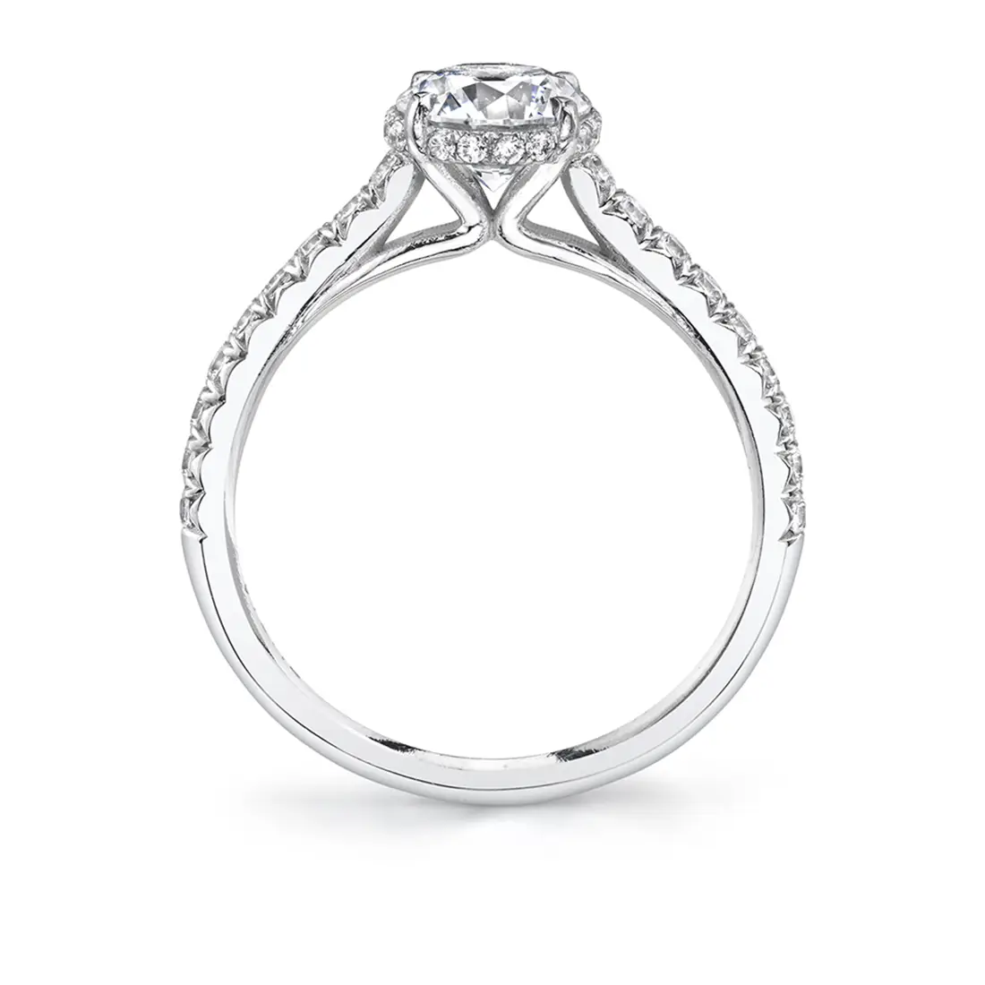 Profile Image of Hidden Halo Engagement Ring - Harmonie