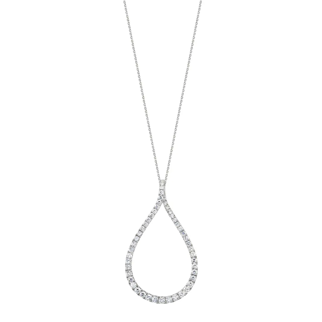Diamond Hoop Necklace