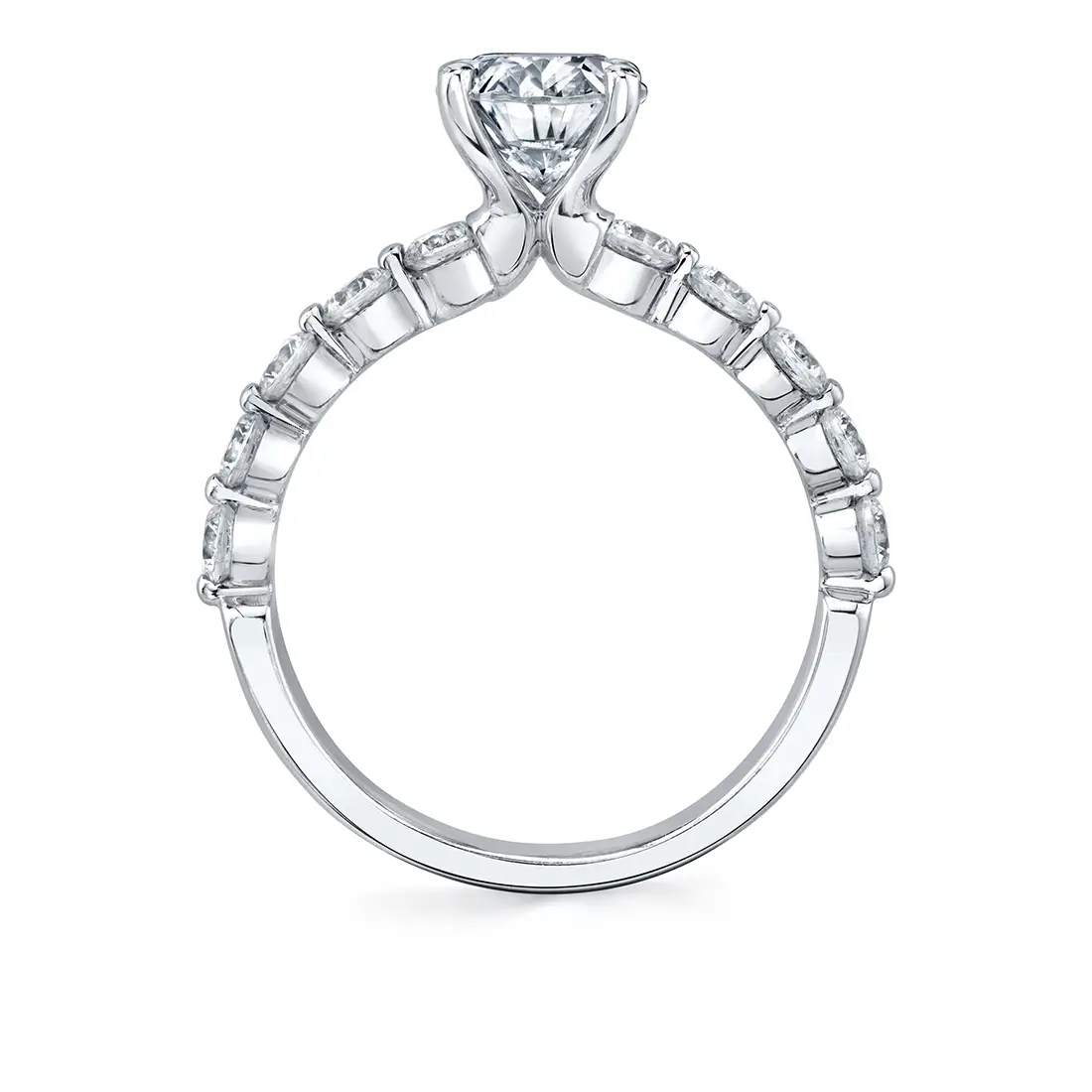 Profile Image of Single Prong Engagement Ring in white gold - Karol