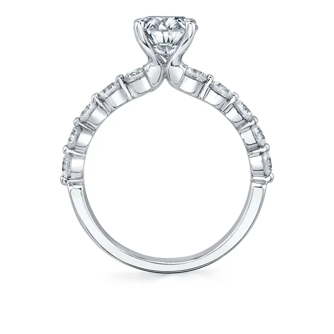 White Gold Oval Cut Single Prong Engagement Ring - Karol - Lifestyle Image