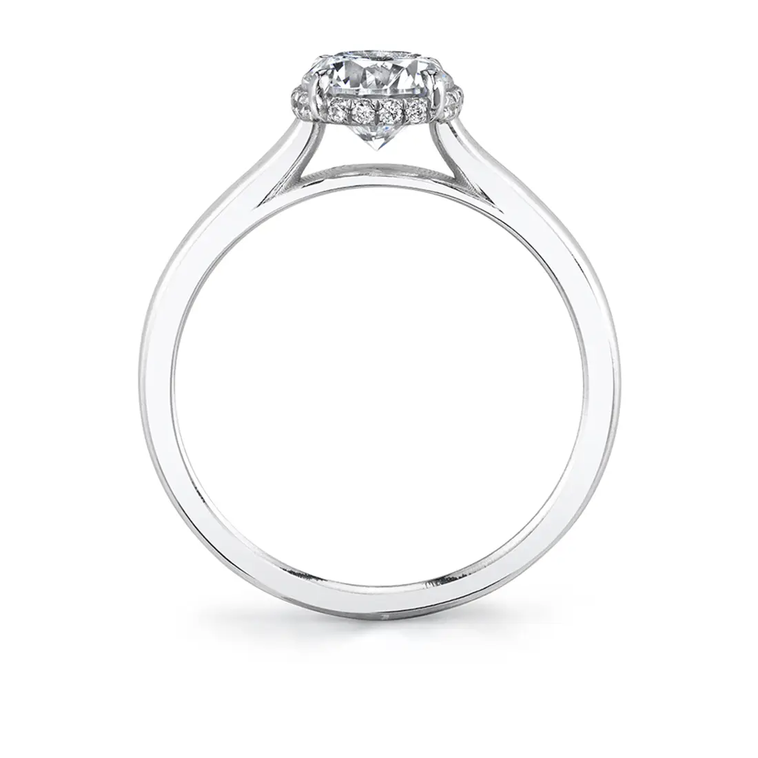 Profile image of a Solitaire Engagement Ring with hidden halo 