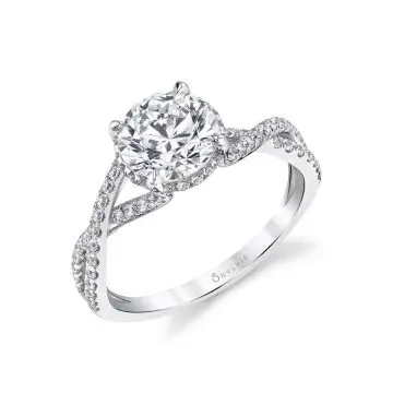 Diamond Engagement Ring 1/2 ct tw Round-cut 10K White Gold | Kay