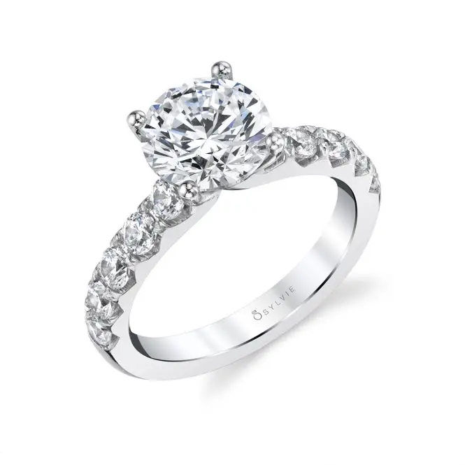 engagement rings with wide bands by Sylvie