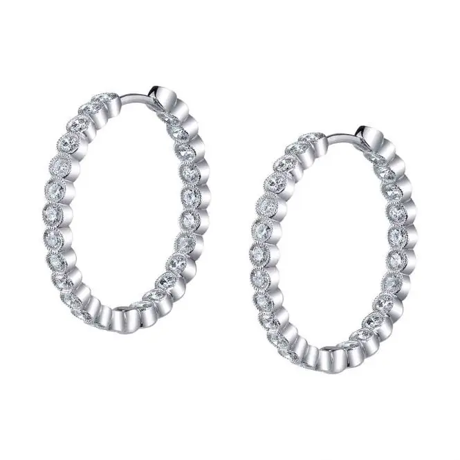 Diamond Hoop Earrings