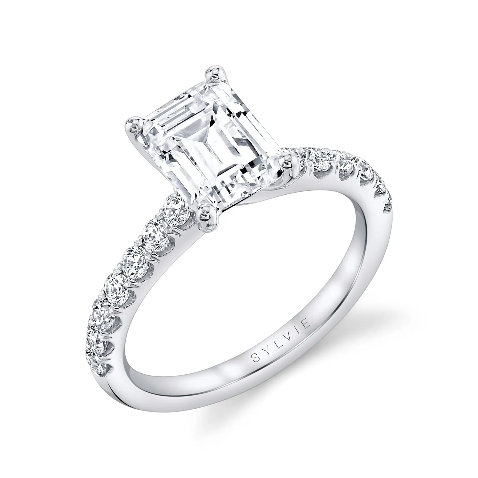 emerald cut classic engagement ring