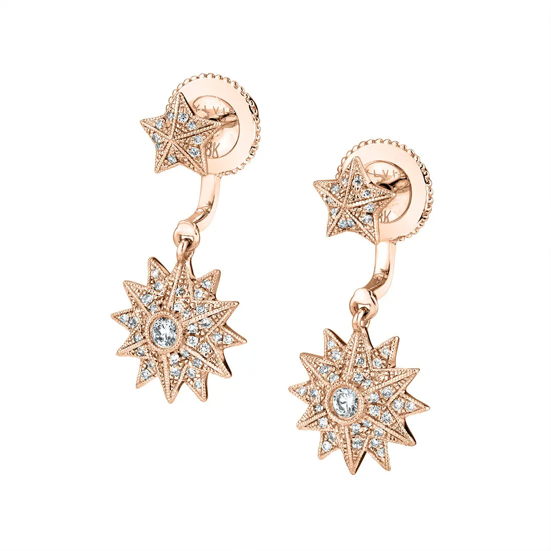 Star shaped earrings store