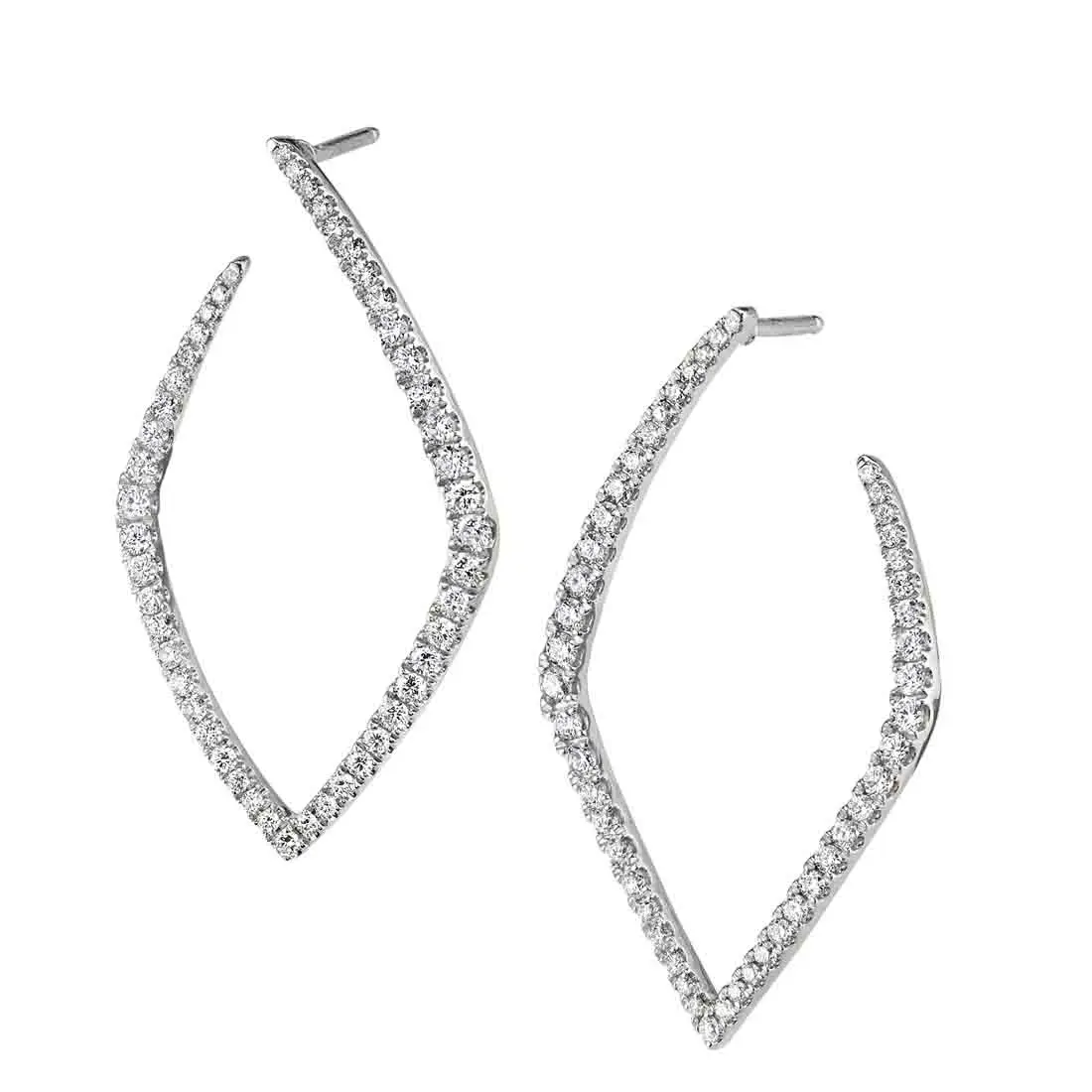Geometric shaped hoop earrings sale