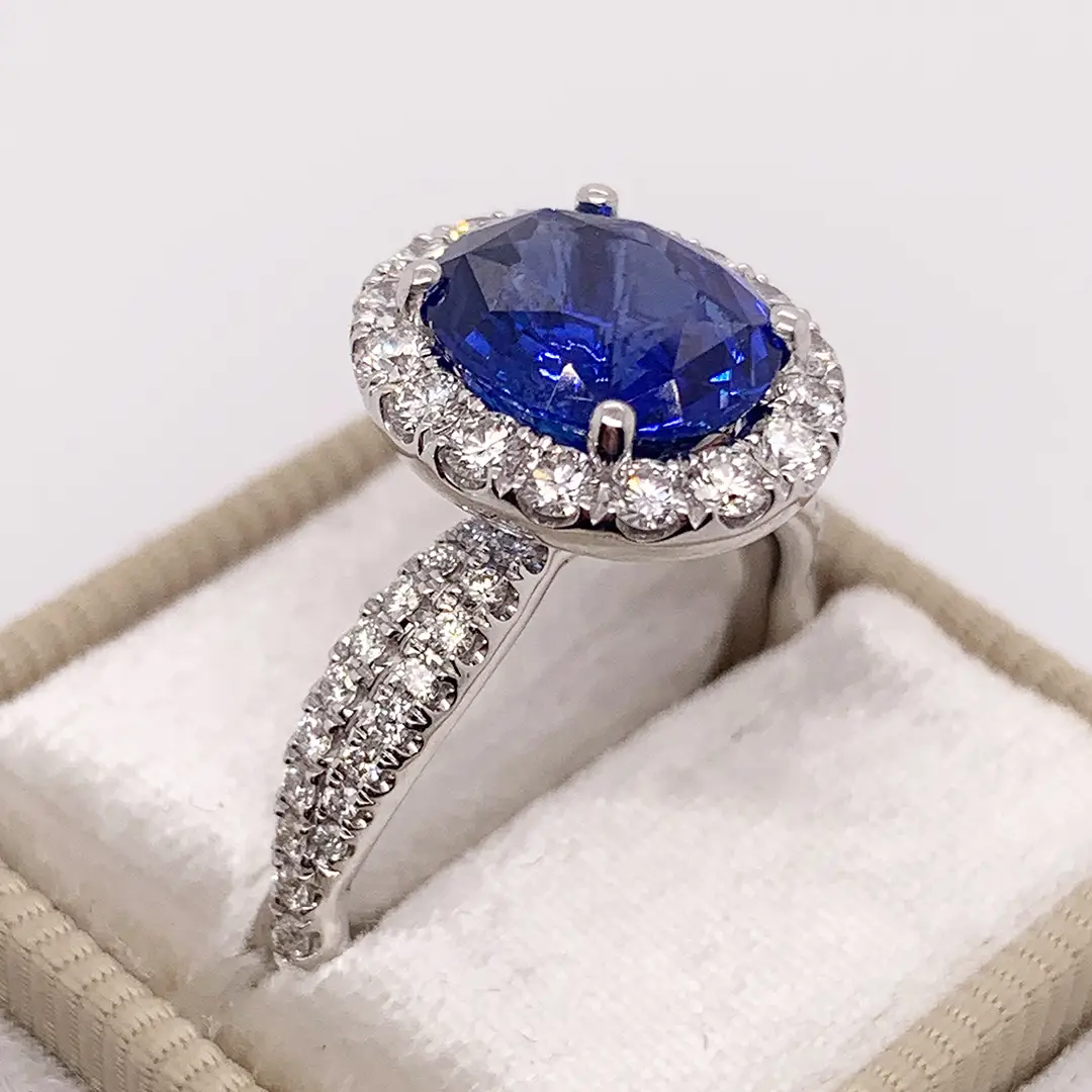 NEW blue sapphire engagement ring sylvie SY8031