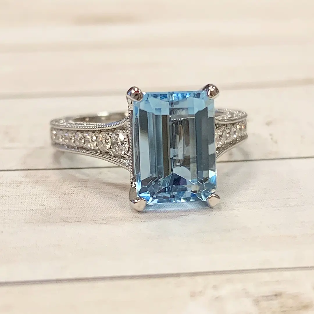 NEW custom emerald cut engagement ring sylvie1