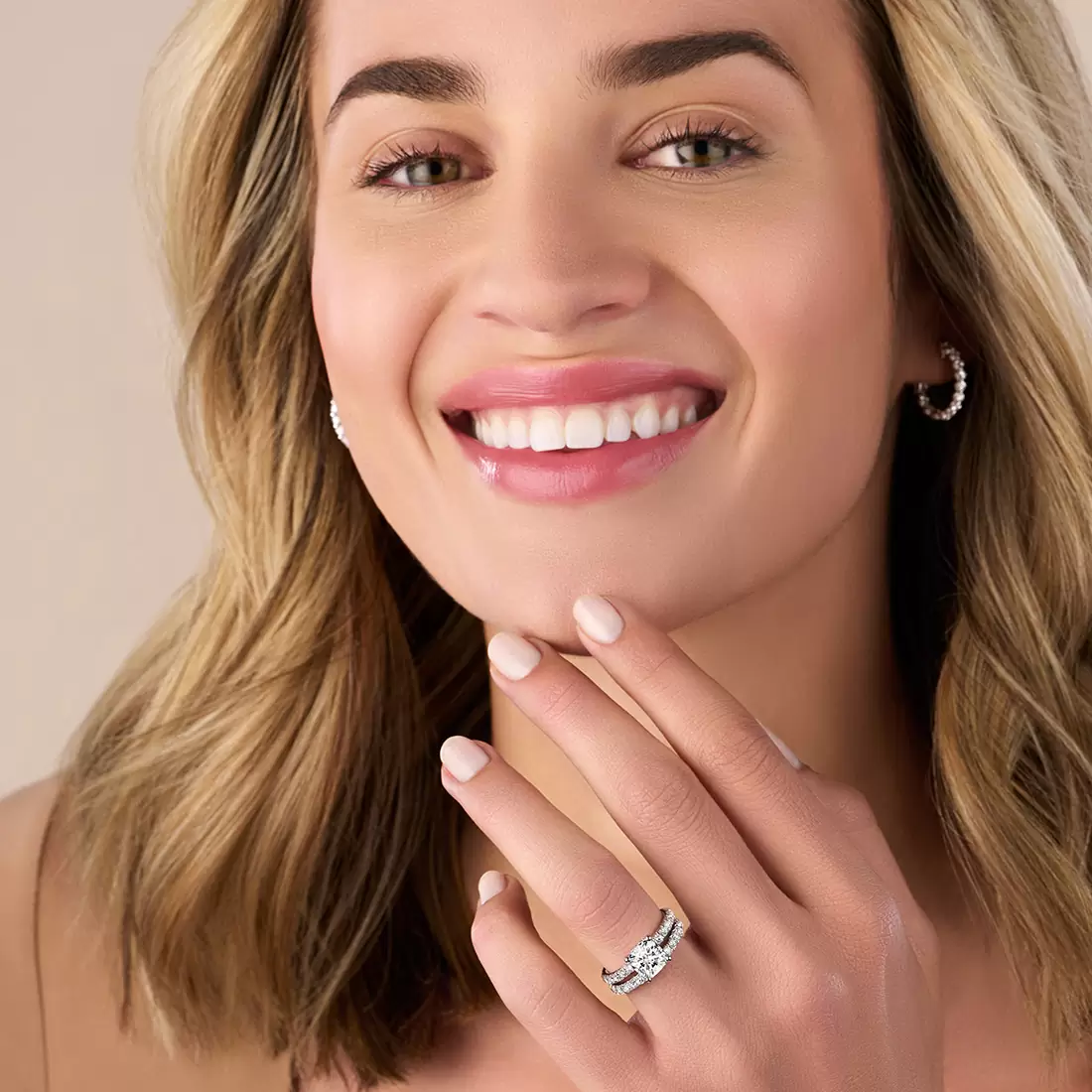 White Gold Thick Pave Wedding Band - Malencia - Lifestyle Image - Lifestyle Image