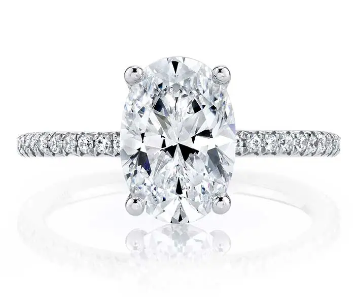 classic oval engagement ring