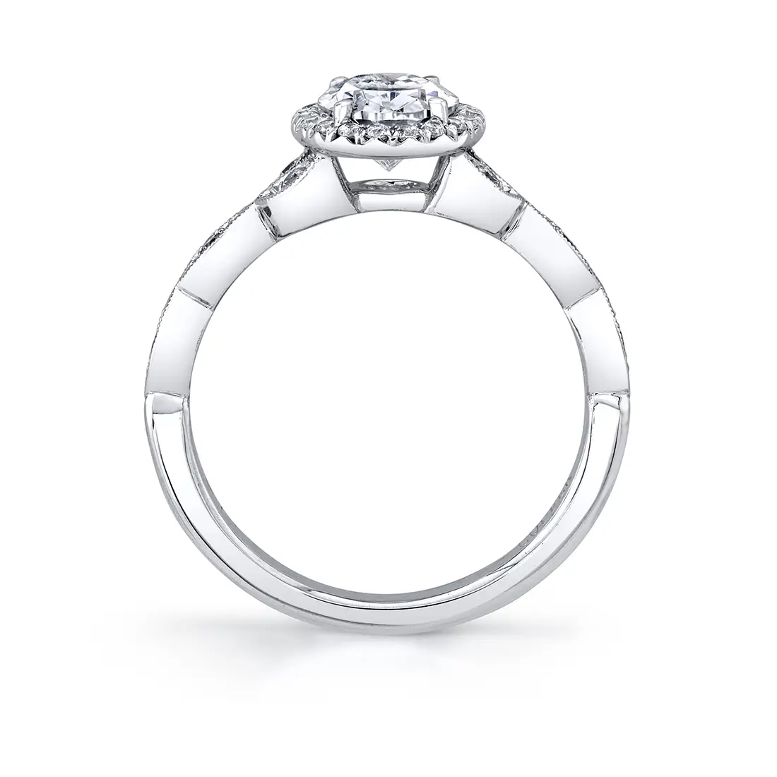 profile image of a unique oval engagement ring by Sylvie