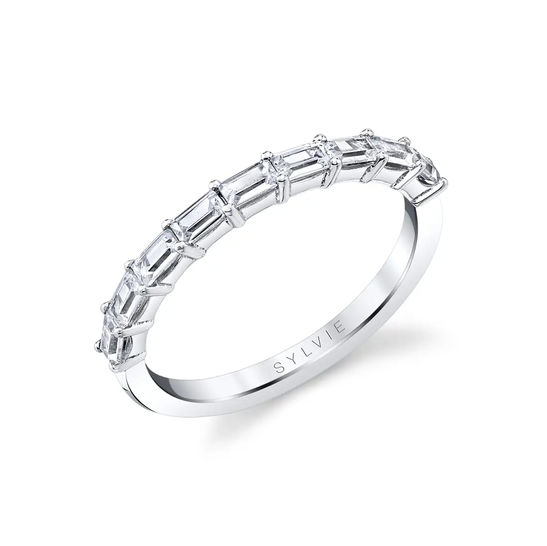 Baguette cut wedding band hot sale