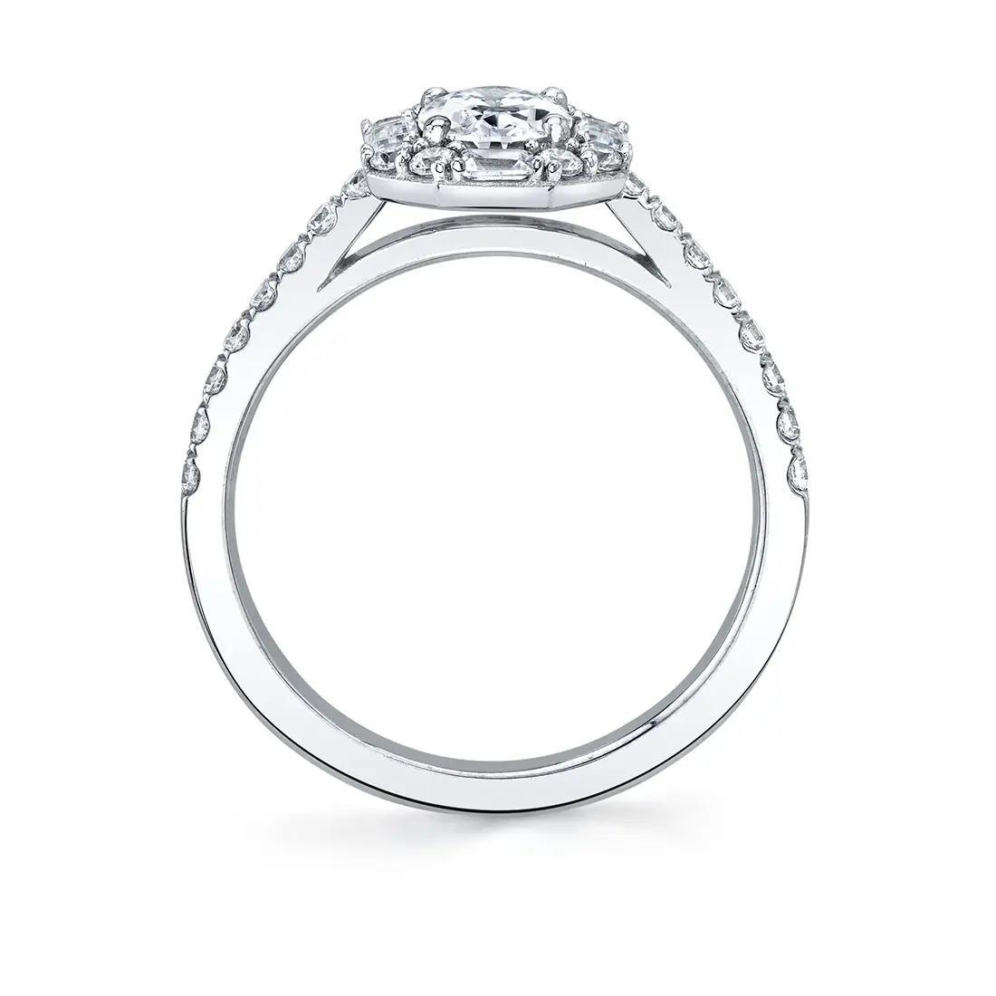 Vintage oval top ring settings