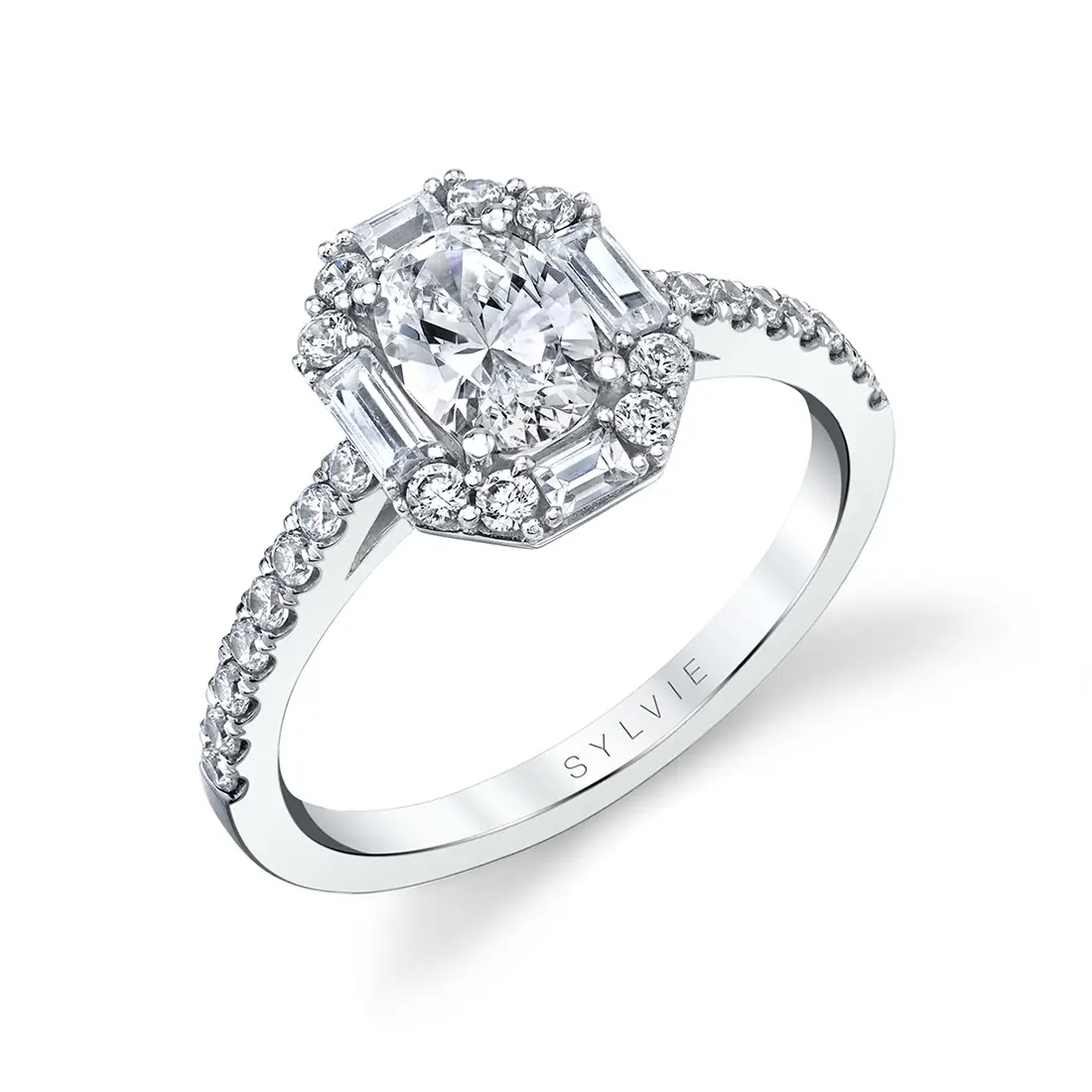 Oval Cut Vintage Engagement Ring Presley Sylvie Jewelry