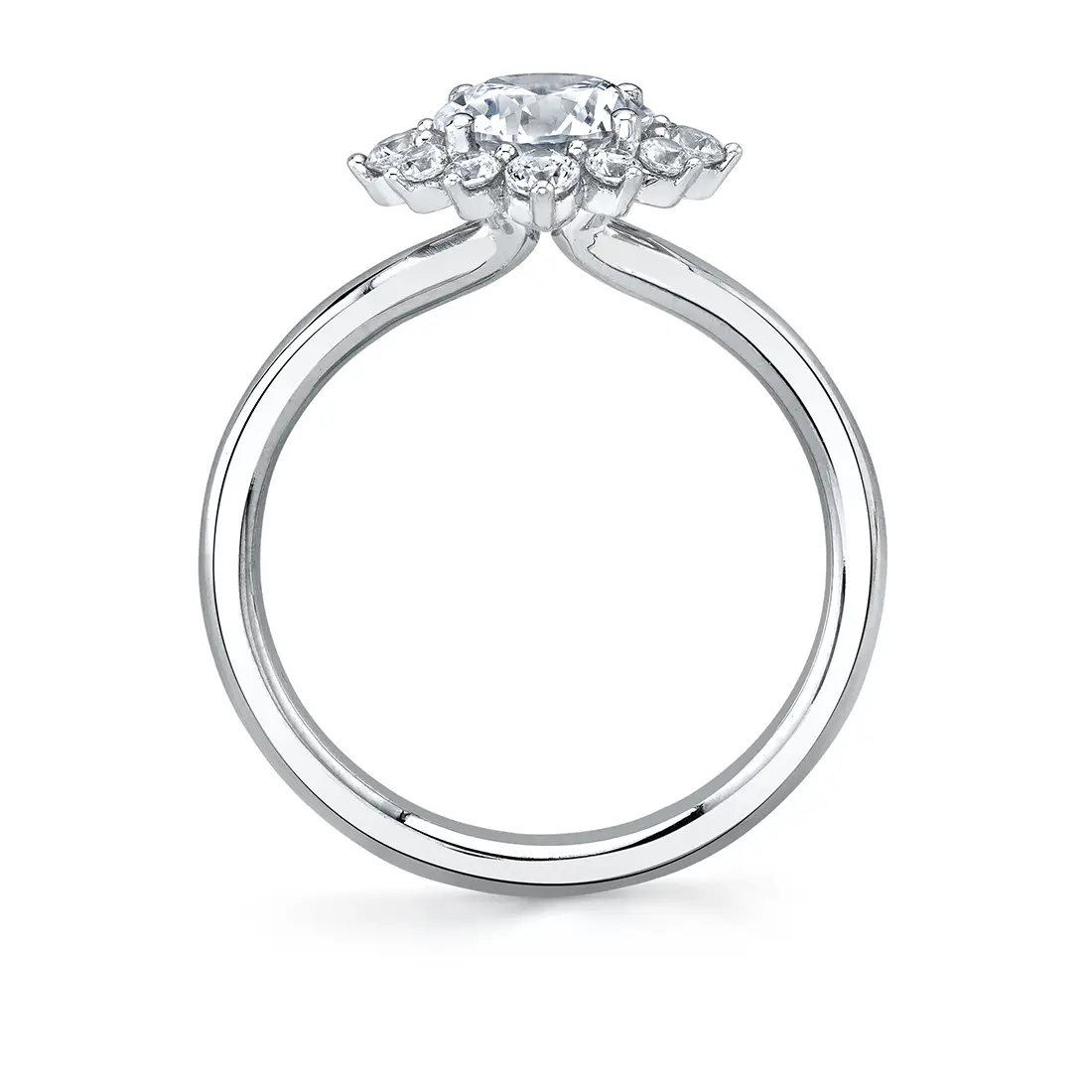 profile image of unique halo engagement ring