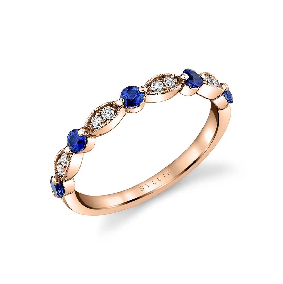 Sapphire top bands stackable