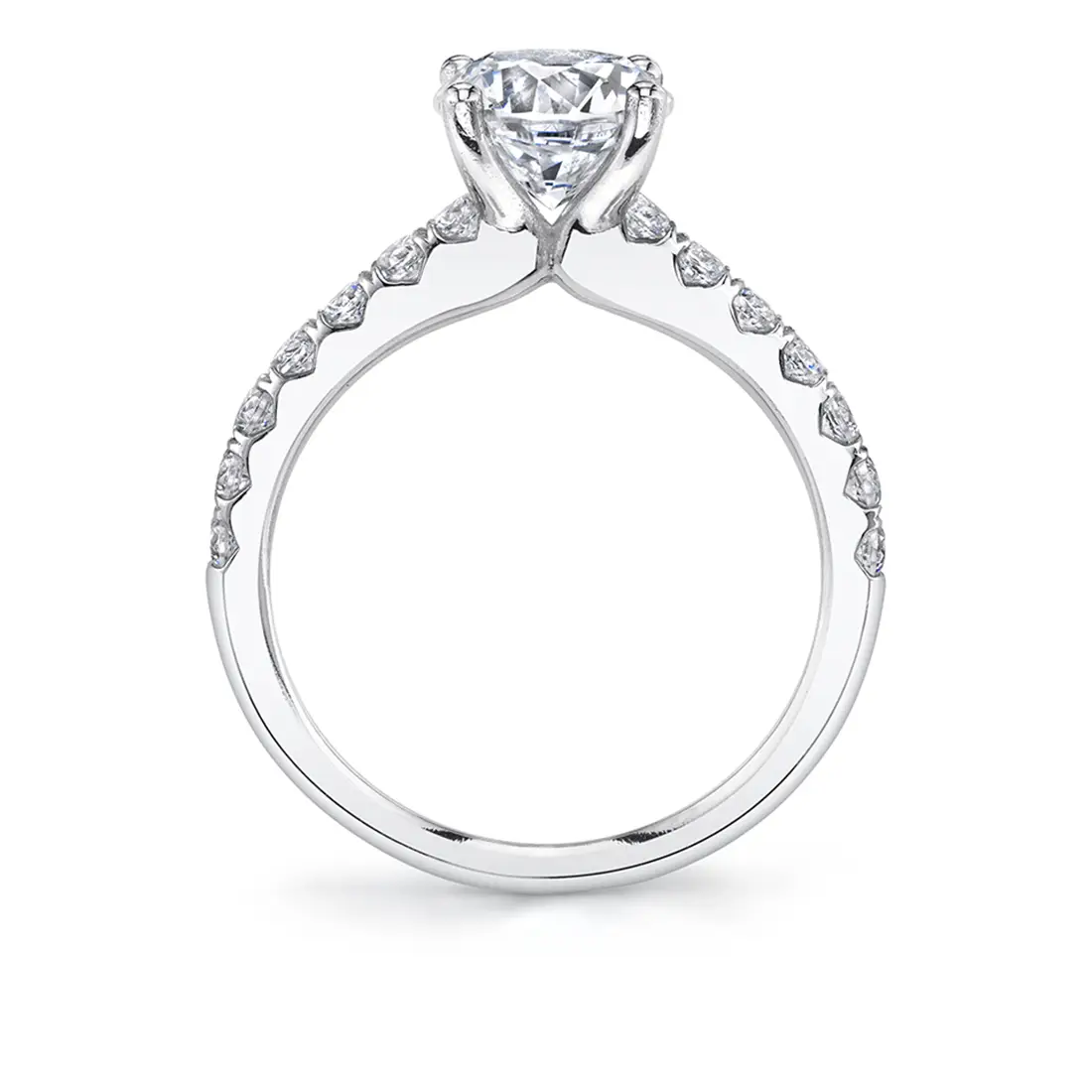 White Gold Emerald Cut Classic Engagement Ring - Aimee - Lifestyle Image