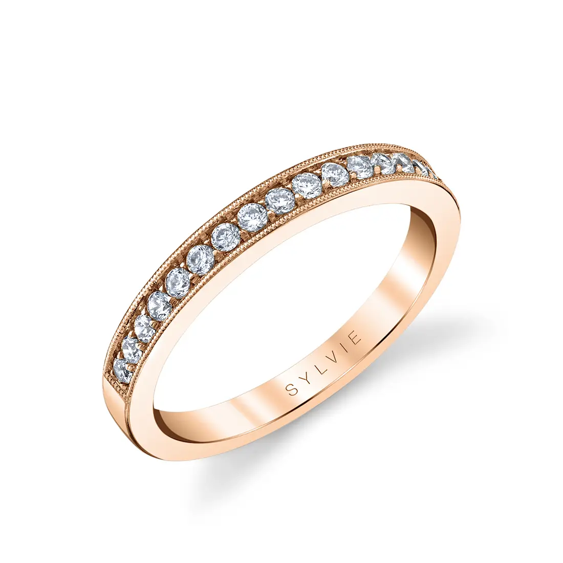 Round channel outlet set wedding band