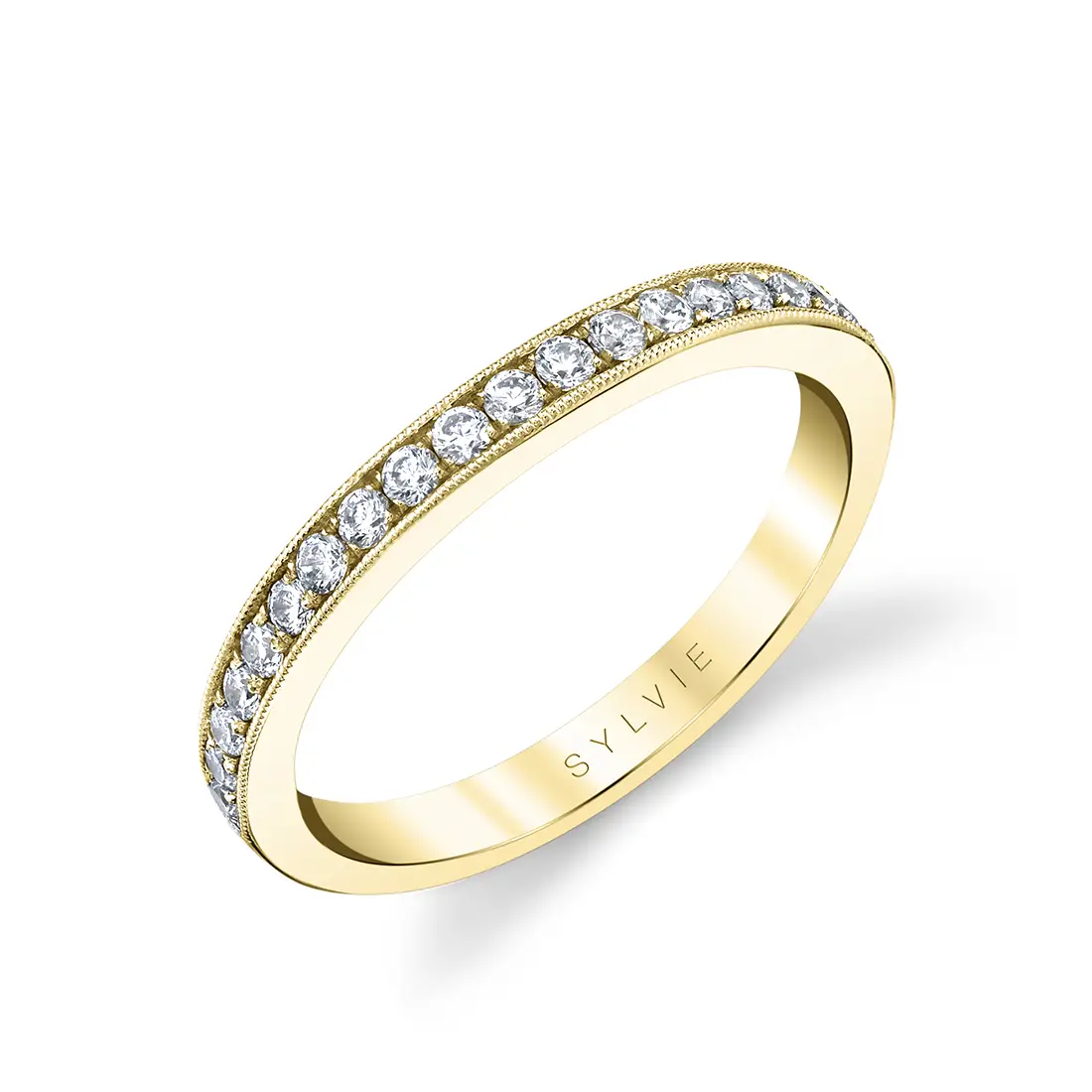 White Gold Channel Set Wedding Band