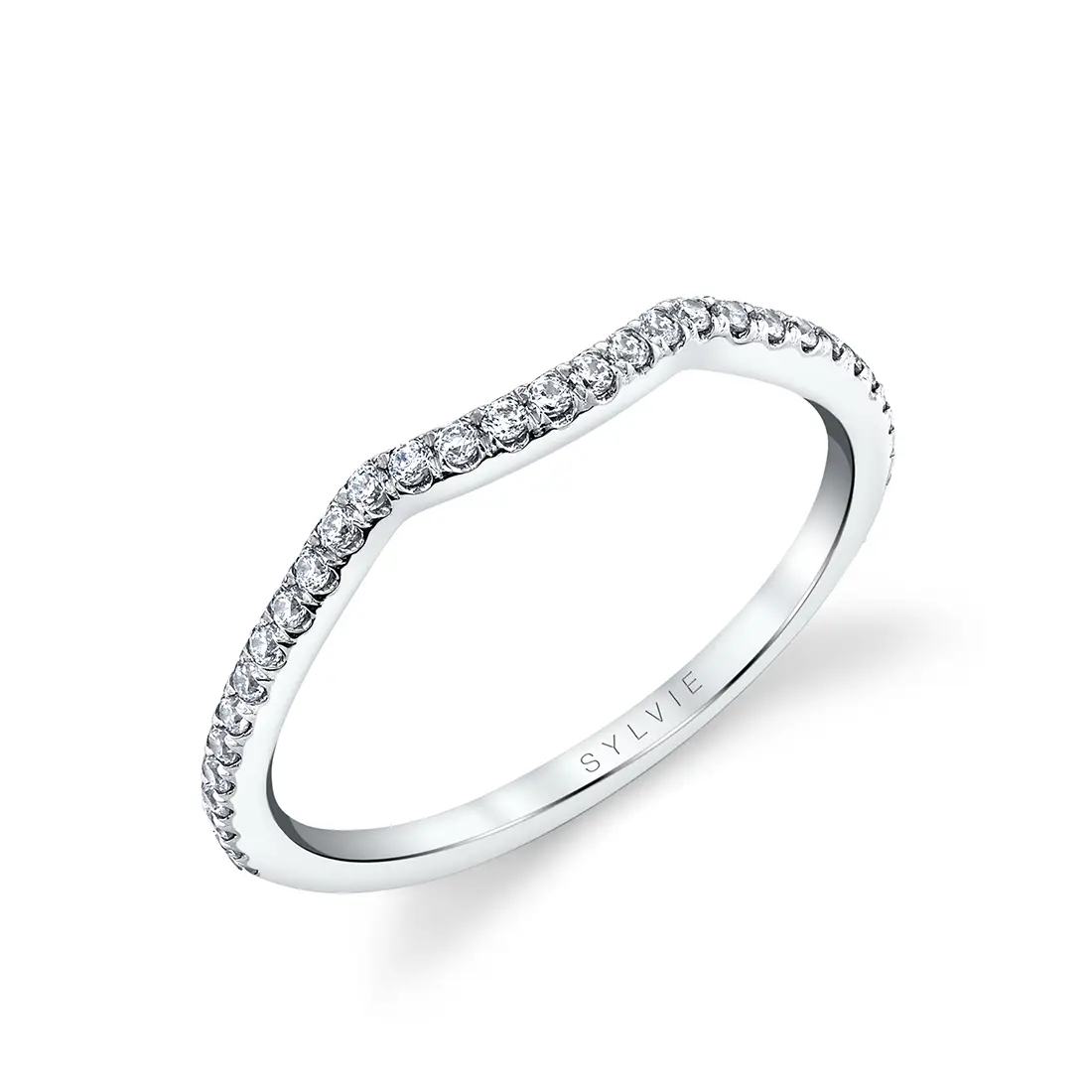 curved wedding band