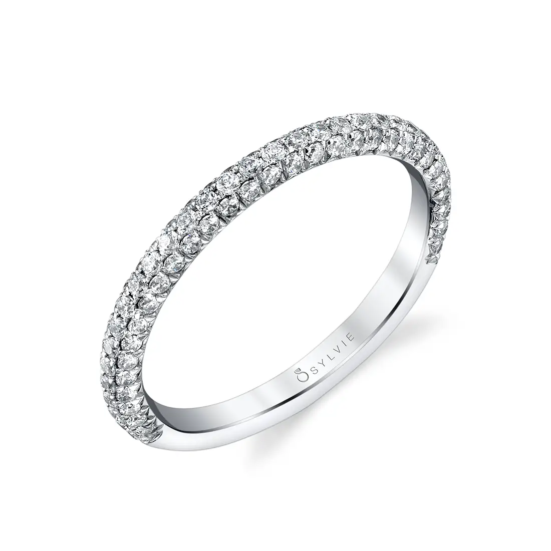 Micro pave band 2025 ring