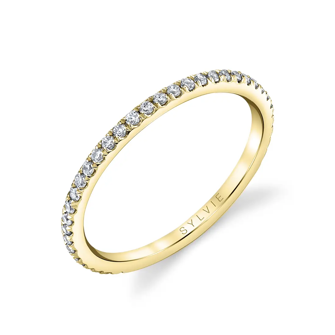 Thin Diamond Wedding Band SYLVIE Matching Wedding Bands